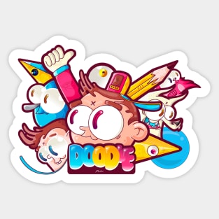 characters collage Sticker